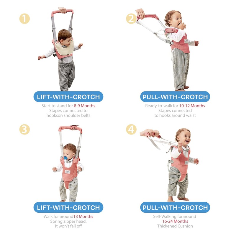 Baby Walking Harness-Handheld Assistant Belt- Toddler Infant Walking Aid for