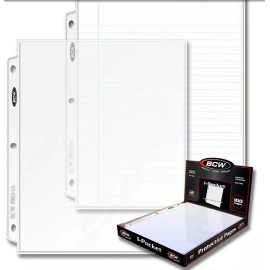 BCW 10 sheets - 1 pocket 8.5 8 1/2 X 11 Photos BCW Pages