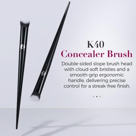 ENERGY Concealer Brush– Angled Synthetic Bristles for Seamless Under Eye Coverage, Spot Blemish Corrector, Nose Contours,Precision Makeup Brush for Liquid Cream Concealer Application
