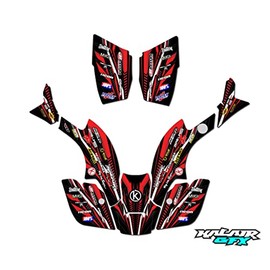 Kalair GFX Graphics Kit for Honda TRX 300EX MAIER PLASTICS (1993-2006) Prime Series Red 16 Mil - ATV UTV Custom Racing Graphics Stickers Decals Kit, no-plastics