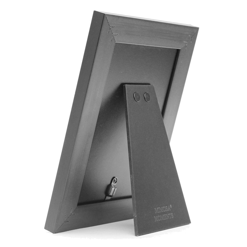 MIMOSA MOMENTS Silver Heart Black Picture Frame for 4x6 photo