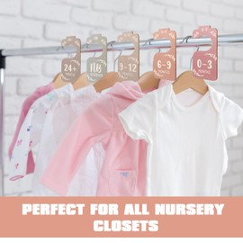 Baby Wardrobe Dividers 8 Pcs Baby Clothes Dividers Double-Sided Cute Closet Size Dividers Colorful Wooden Closet Divider Size Classification Clothing Sorting Children Decoration for Clothing Organizer