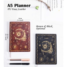 Deselen Undated Agenda 2024 Daily Planner 2024, Undated Planner, Daily Planner, Planner, 2024 Monthly Planner, Weekly Planner, Goal Setting, A5 Calendar, Simple Teacher Supplies Daily, Black