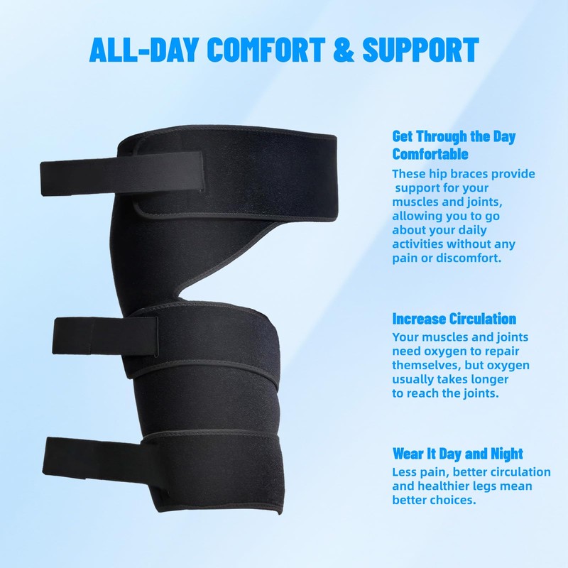 atnayo Hip Support for Women Men, Adjustable Compression Wrap Hip