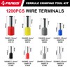 PURUS Ferrule Crimping Tool Kit, Self-Adjustable Ratchet Crimper Plier for