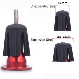 UPANBIKE Mountain Bike Road Bicycle One Pair Bike Handlebar End Plugs Aluminum Alloy Expansion Handlebar Grips Cap Stoppers (Red)