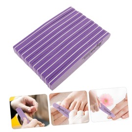 Healvian 10pcs Diamond Sponge Strips Manicure Coarse Nail Block Wet Sanding Buffer Smoother Nails Files Sided Toenail Grit Color Nail Tools for Nail Art Sponges Nail Polisher Purple