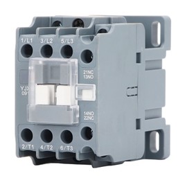 9A Universal AC Contactor 1NO 1NC Auxiliary Contact Electrical Contactor 35mm Rail Mount YJX2‑0911 AC220V