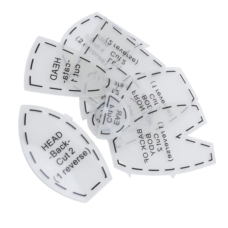 Generic Acrylic Memory Bear Template Ruler Set for Sewing Patterns