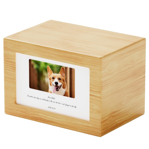 iiEATMAP Pet Memorial Box Set, Photo Frame Keepsake Box for