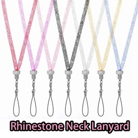 Strap Lanyard Bling Rhinestone Neck Lanyard 9 Colors for Choice Crystal Custom for ID Badge Holder