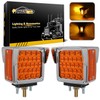 Partsam 2Pcs Double Face Trailer Pedestal Turn Signal Parking Lights