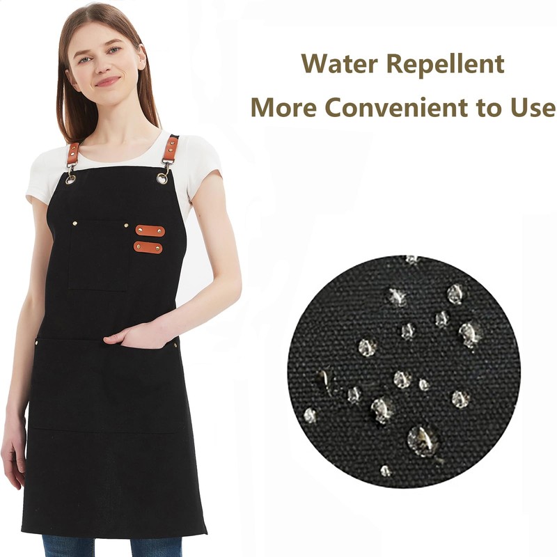 AFUN Chef Aprons for Women Men with Large Pockets, Cotton