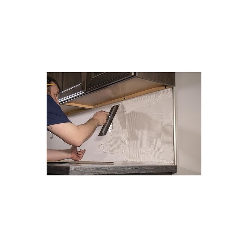 QLT by MARSHALLTOWN Soft Grip Notched Trowel, Flooring and Tiling,