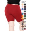 Stretch Is Comfort Women's Cotton Plus Size Bike Shorts Red