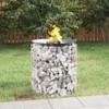 vidaXL Gabion Fire Pit - Rustic Outdoor Fireplace, Made from