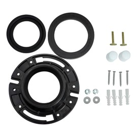 RV Toilet Seal and RV Toilet Flange Kit Compatible with RV 300/310/320 Toilets Replacement for 385345892 RV Floor Flange and 385311658 Flush Seal and 385311652 Base Seal 3 in 1 Combo Kit Black