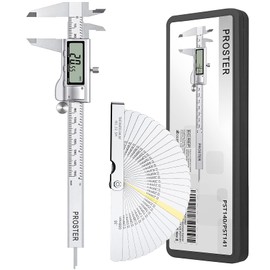 Proster Vernier Caliper Kit 150mm/6Inch Digital Vernier Caliper with Feeler Gauge Fractions/Inch/Metric Measuring Tool for Length Width Depth Diameter