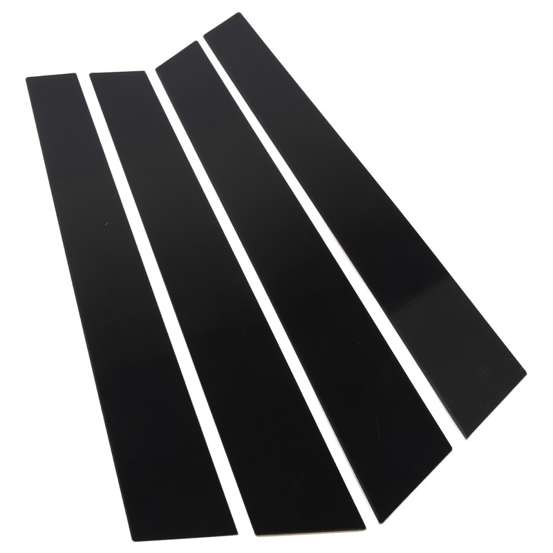 4pcs Window Pillar Post Trim Anti Scratch Glossy Black B