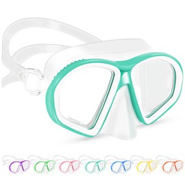 Supertrip Kids Swimming Goggles, Tempered Glass Kids Goggles with Nose Cover, Swim Goggles Diving Mask Snorkel Mask for Kids 6-14