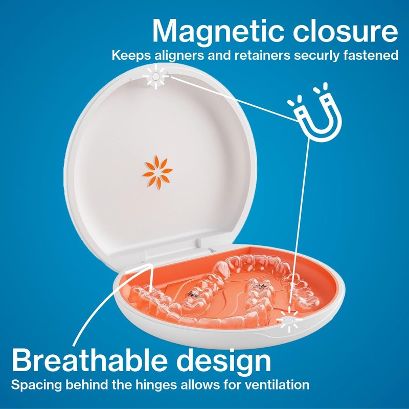 Invisalign Aligner and Retainer Case, White