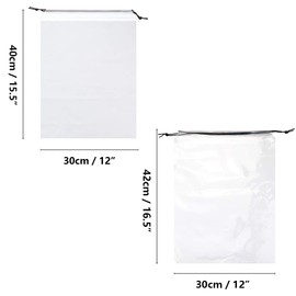 18 PCS Travel and 18 PCS Transparent Translucent Shoe Storage Bags, Large Portable Clear Shoes Pouch Packing Organizer with Drawstring Rope for Men and Women