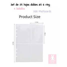 Kmart Hojas Protectoras Para Pc Binder A5 4 Pocket 25 Hojas Dobles