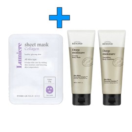 Lumiere Collagen Sheet Pack + Beyond Deep Moisture Body 2 Types (Wash 150ml + Emulsion 150ml) / 루미에르 콜라겐 시트팩+비욘드 딥모이스처 바디 2종 (워시 150ml+에멀전 150ml)