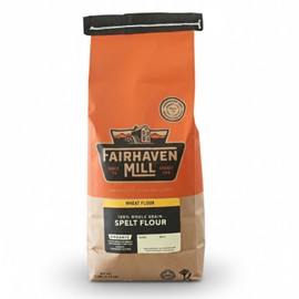 Fairhaven Mill Organic 100% Whole Grain Spelt Flour - Non-GMO, Rich in Fiber & Protein - Perfect for Artisan Breads, Rolls, Muffins & Sourdough - USA Grown & Milled - 5 lb Bag