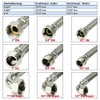 AWM stainless steel flex hose 1/2, 3/4, 1 Inch reinforced