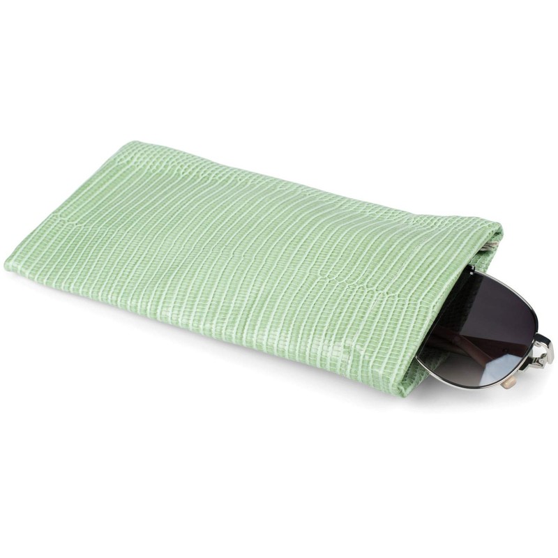styleBREAKER Case for Sunglasses in Crocodile Look with Cleaning Cloth,
