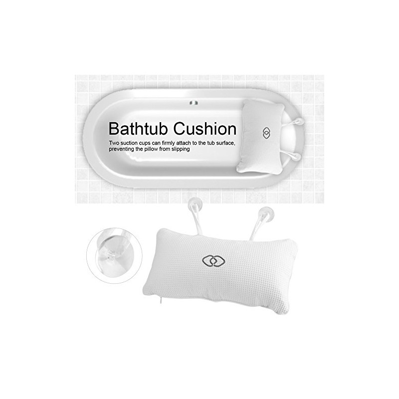 FTVOGUE FTVOGUE Bath Pillow Non-Slip Bath Tub Pillow Rest Bathtub
