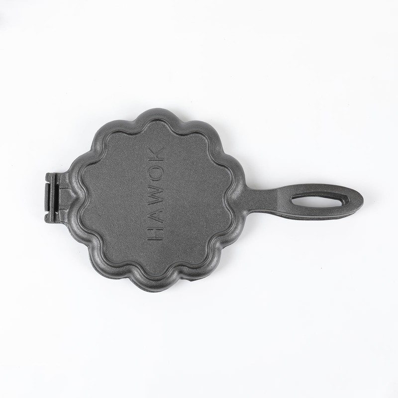 HAWOK Cast Iron Heart Shaped Waffle Iron, Waffle Maker