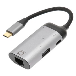 Bewinner USB C to RJ45 Ethernet Adapter, 3 in 1 (Type C+USB+PD) 10/100/1000 Mbps Gigabit Ethernet Adapter for Windows/Android/OS X