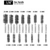 Wire Brush Set, Stainless Steel Bore Cleaning Brushes 8-25mm w/