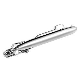 HAWSON Tie Clips for Men Unique with Submarine Pattern, Silver Skinny Tie Bar, Unique Military-Inspired Tie Pins for Men 2 Inch, Navy Suits Weddings Office Accessories