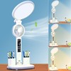 LED Desk Lamp, Eye-Friendly Reading Lamp, Desk Lamp with Fan,