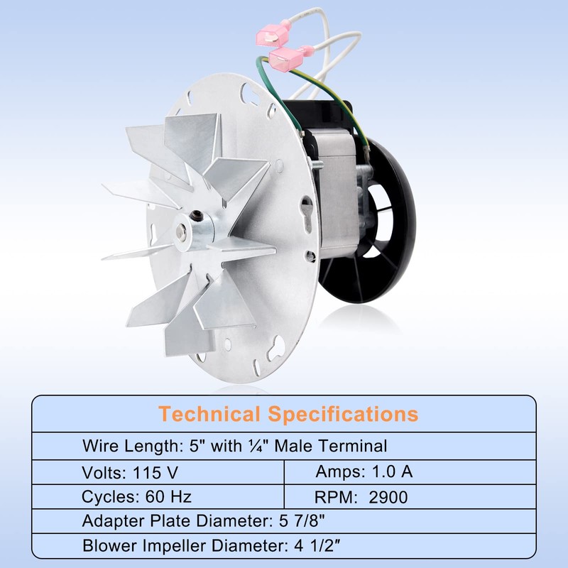 Criditpid Replacement 812-4400 Exhaust Blower Motor for Quadra-Fire Santa Fe,