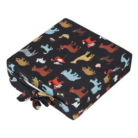 Toddler Seat Cushion Chair Increasing Kids Portable Adjustable Highchair Seat Pads (Black)