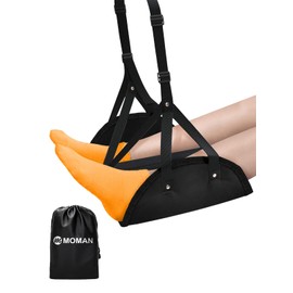 Fußstütze Flugzeug, Moman Flugzeugfußstütze Hängematte Reisen Essentials Upgrade Komfort Beinstütze für Lange Flüge Auto Fahren Büro unter Schreibtisch, Fußstütze-Flugzeug-Hängematte-Footrest-Airplane