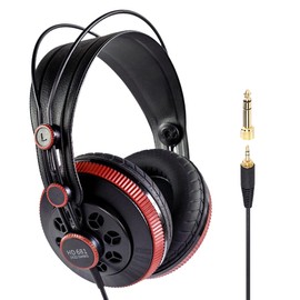 Superlux HD681 Air Professional Monitoring Semi-Open Back Headphones with AIR Cushion Earpads, Wired Over-Ear with High-Resolution Sound, 3.5 & 6.3mm Adapters for Casual Listening Recording DJ Gaming