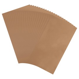 MECCANIXITY 50 Sheets Heat Reactive Foil, 20x29cm Coffee Foil Transfer Sheets Toner Reactive Foil Transfer Foil Sheets Hot Foil Stamping Paper for Crafts DIY Cardmaking Album Decoration
