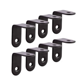 ULIFESTAR Corner Bracket Shelf Bracket,Heavy Duty Black Stainless Steel L Corner Brace,Right Joint Angle Brackets Floating Shelf Supports Wall Hanging Fastener 8 Pack Black 1.2''