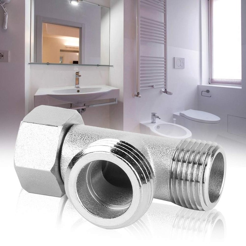 EBTOOLS Set of 2 three-way connector, connection for toilet diverter