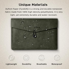 HaruYo 11/11.6/12/13/13.3 Inch Laptop Sleeve Laptop Sleeve Laptop Bag Waterproof Shockproof Scratch-Resistant Elegance for MacBook/Surface Book/ThinkPad/Acer/Asus/Dell/HP [11-13.3 Inch] Green