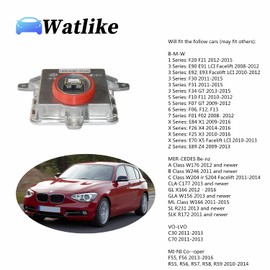 1307329312 Xenon Headlight HID Ballast Control Unit Compatible with A B C Class W176 W204, 1 3 5 6 7 X Series F20 E90 F10 E84, C30 C70, R55 R56 R57 R58 R59# A1669002800 1307329270