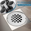 2 Pack 4-1/4 Inch OD Shower Drain Cover, 18/8 Stainless