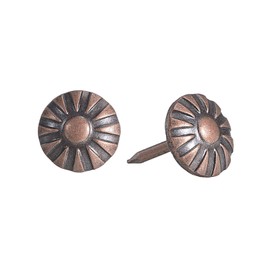 sourcing map Upholstery Tacks Nail Pins Furniture, 100Pcs 10x14mm Thumb Tack Pins Assortment Kit Carbon Steel for Home Sofa DIY Decorative Nail Heads Nails, Red Bronze