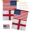 England US Friendship House Flags 2 pcs Pack Regional USA