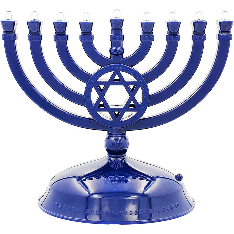 The Dreidel Company Mini Electric Menorah Traditional LED Travel Menora,